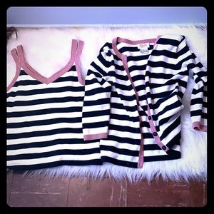 Talbots cardigan and tank top set